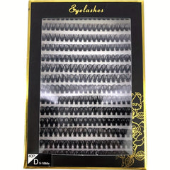 280pcs Clusters Eyelashes 0.07mm D Curl Mixed Length Faux Mink Eyelash Extension