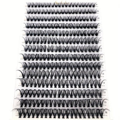 280pcs Clusters Eyelashes 0.07mm D Curl Mixed Length Faux Mink Eyelash Extension