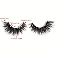 12 Pairs False Eyelashes 4 Styles Thick Curling Fluffy Wispy Cluster Cat Eye