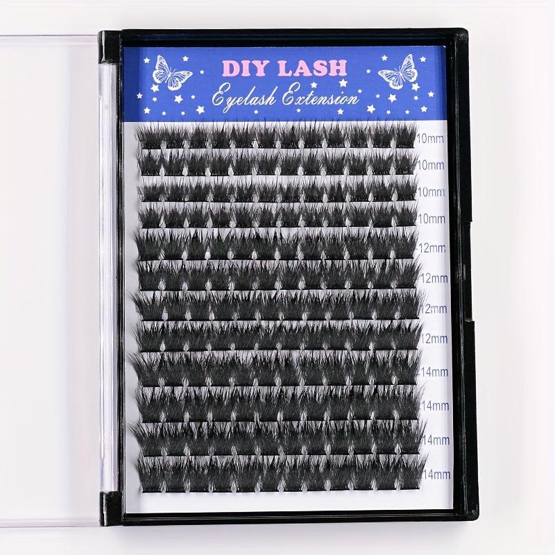 Segmented Cluster Lashes Thick Mixed False Eyelashes C Curling