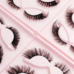 5 Pairs Cat Eye Lashes 20mm Fluffy False Eyelashes Soft Winged End Extension
