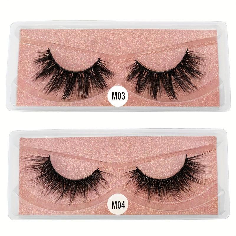 6D Mink Eyelashes Fluffy Soft Natural Crossed Eyelashes