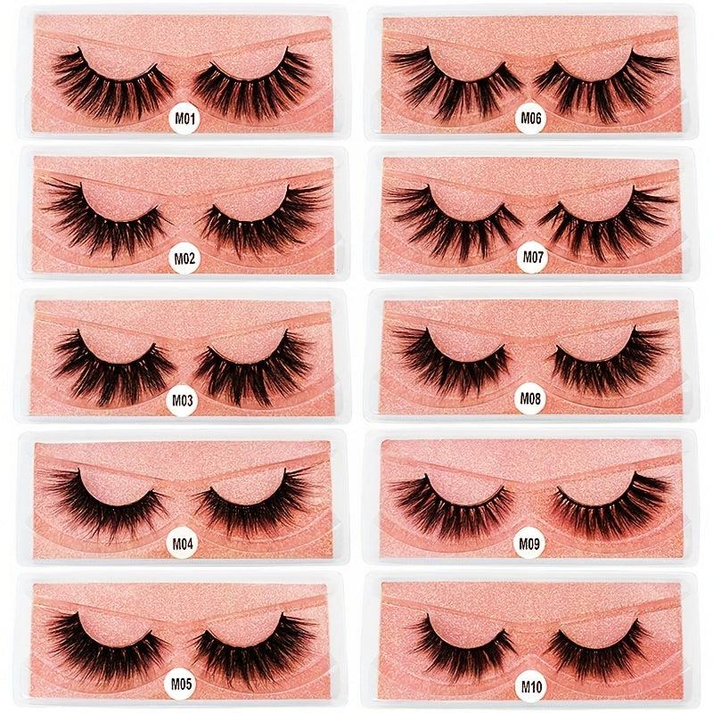 6D Mink Eyelashes Fluffy Soft Natural Crossed Eyelashes