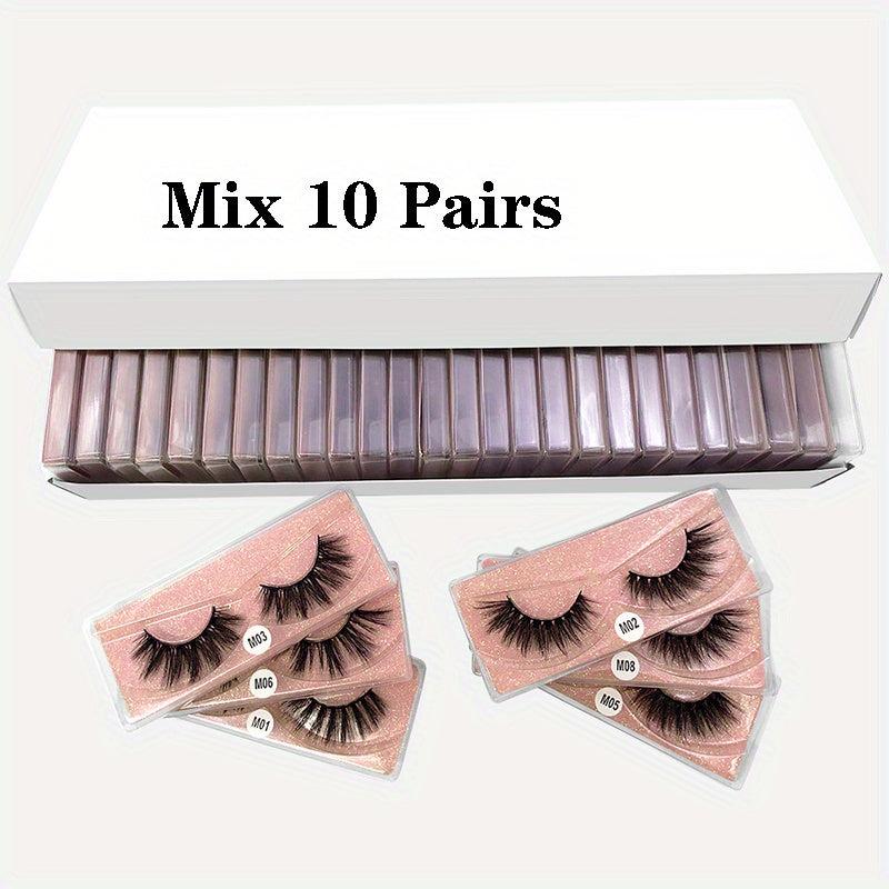 6D Mink Eyelashes Fluffy Soft Natural Crossed Eyelashes