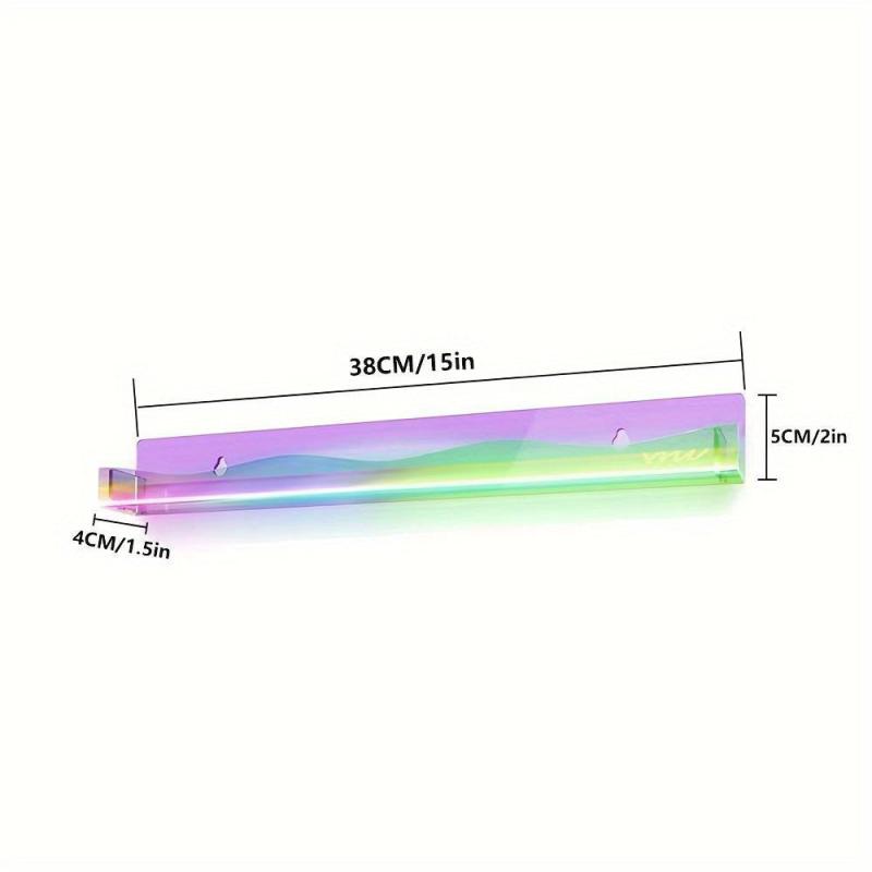 Acrylic Nail Polish Rack Wall Shelf Clear Rainbow Organizer