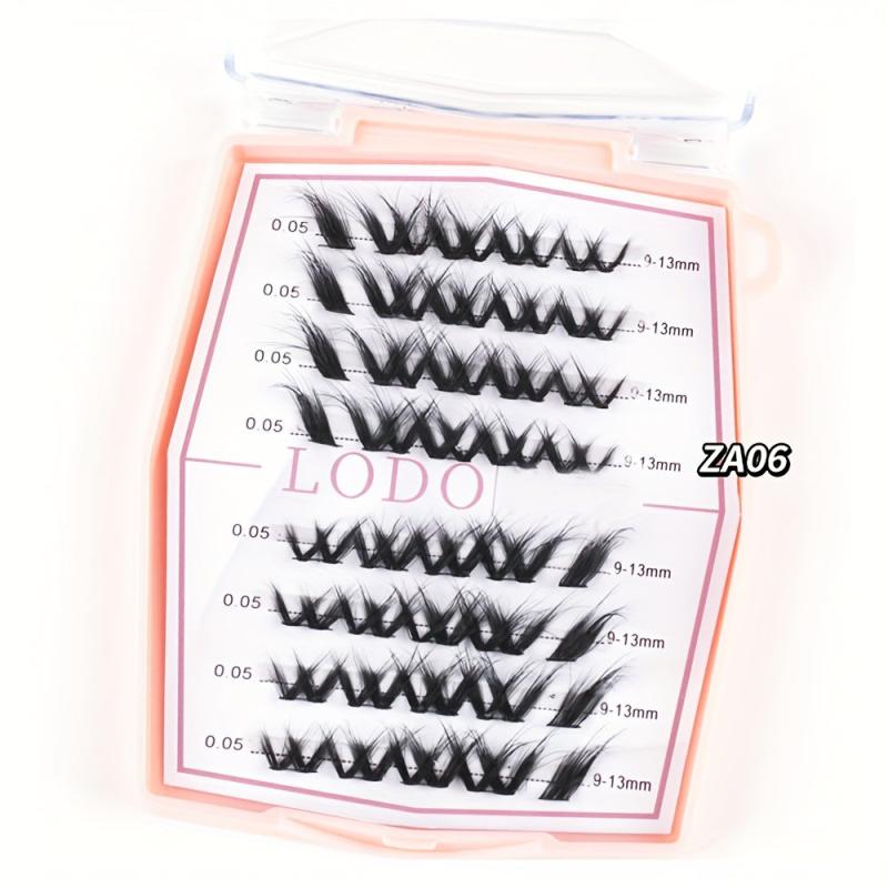40 Clusters Fluffy Natural False Eyelashes 9-13mm Mix