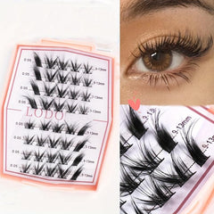 40 Clusters Fluffy Natural False Eyelashes 9-13mm Mix