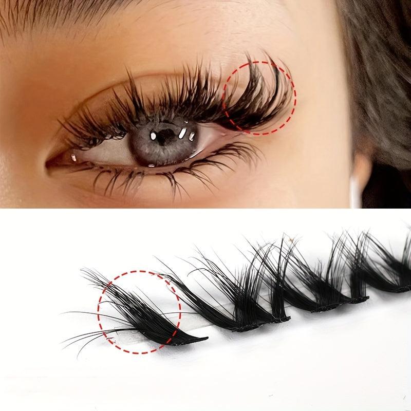 40 Clusters Fluffy Natural False Eyelashes 9-13mm Mix