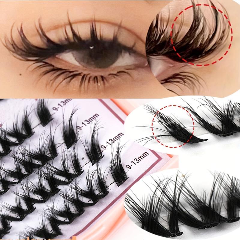 40 Clusters Fluffy Natural False Eyelashes 9-13mm Mix