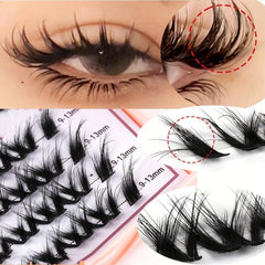 40 Clusters Fluffy Natural False Eyelashes 9-13mm Mix