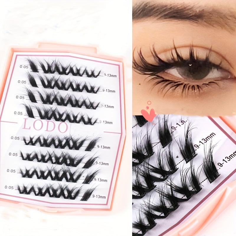 40 Clusters Fluffy Natural False Eyelashes 9-13mm Mix