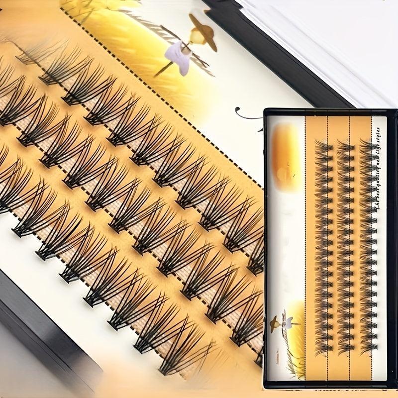 4 Boxes Individual Lashes 11 14mm Mixed Length Natural Cluster Lashes