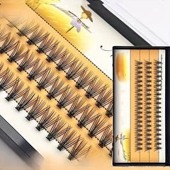 4 Boxes Individual Lashes 11 14mm Mixed Length Natural Cluster Lashes