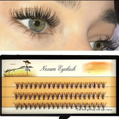 4 Boxes Individual Lashes 11 14mm Mixed Length Natural Cluster Lashes