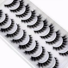 10 Pairs Faux Mink 3D Natural False Eyelashes Extension Kit