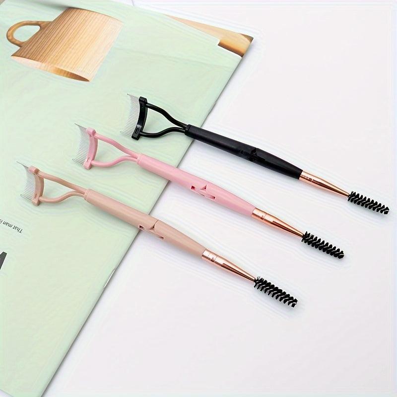 Dual End Eyelash Curler With Steel Teeth Brush & Comb