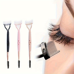 Dual End Eyelash Curler With Steel Teeth Brush & Comb