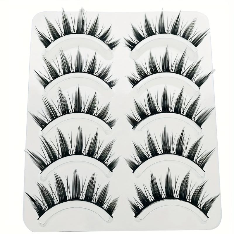Wispy Anime False Eyelashes Natural Look Fluffy 3D Doll Eyelashes