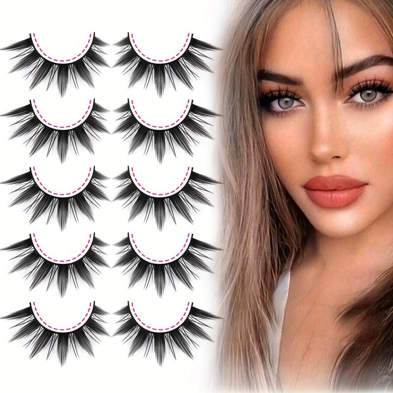 Wispy Anime False Eyelashes Natural Look Fluffy 3D Doll Eyelashes