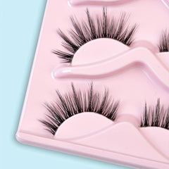 5 Pairs 3D Criss Cross False Eyelashes for Women's Makeup Wedding