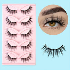 5 Pairs 3D Criss Cross False Eyelashes for Women's Makeup Wedding