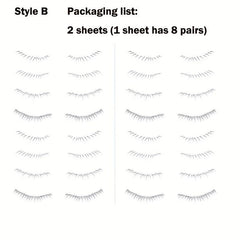 16 Pairs Lower Eyelash Tattoo Patch Waterproof Makeup Sticker Simulation