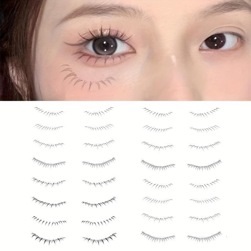 16 Pairs Lower Eyelash Tattoo Patch Waterproof Makeup Sticker Simulation