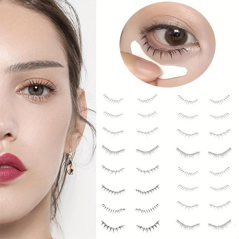 16 Pairs Lower Eyelash Tattoo Patch Waterproof Makeup Sticker Simulation