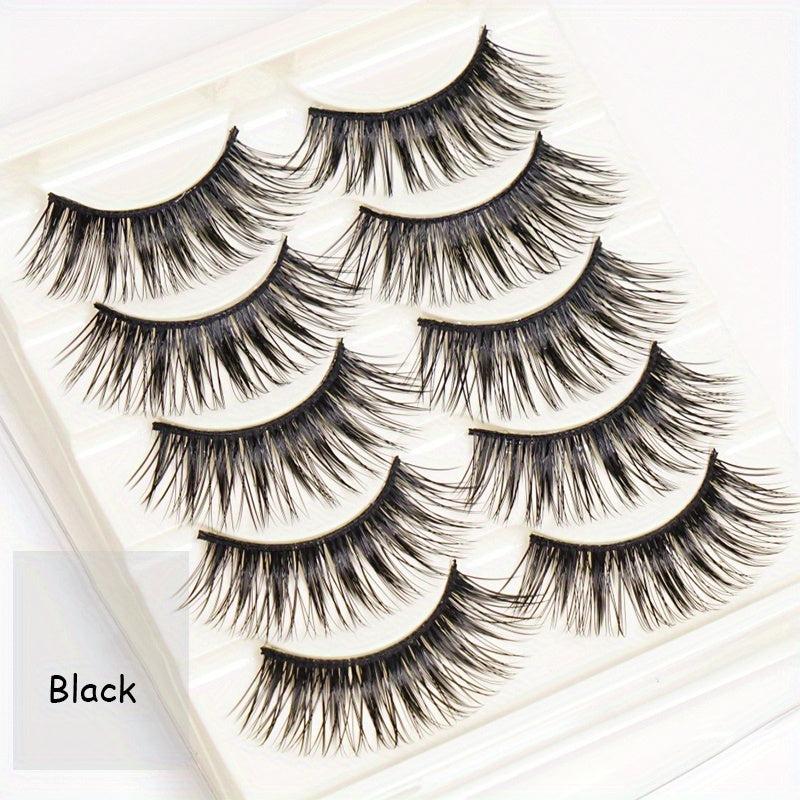 5 Pairs Colorful Mink False Eyelashes Set