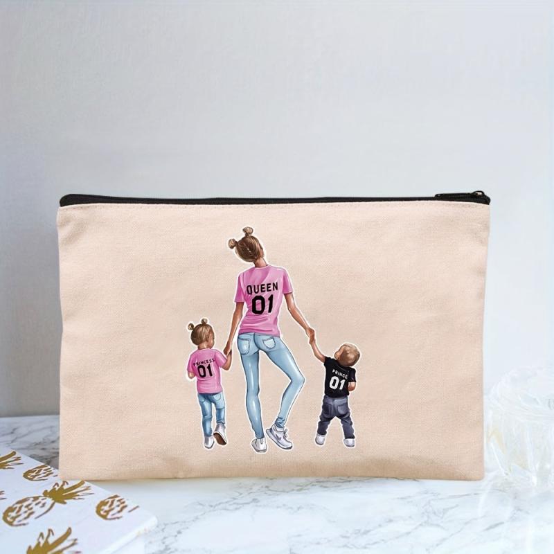 Girl Print Cosmetic Bag Adorable Roomy Zipper Makeup Pouch Travel Organizer