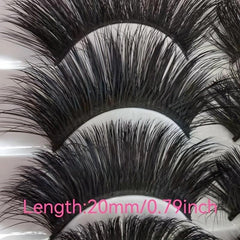 5 Pairs 3D Thick Curling False Eyelashes Natural Simulated Multilayer Eyelashes