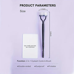 Double Head Eyelash Comb Brush Arc Eyelash Separator Mascara Applicator