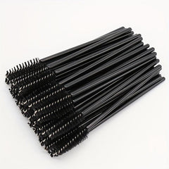 100 Pcs Eyelash Mascara Brushes for Eye Lashes Extension - Purple Deep Red