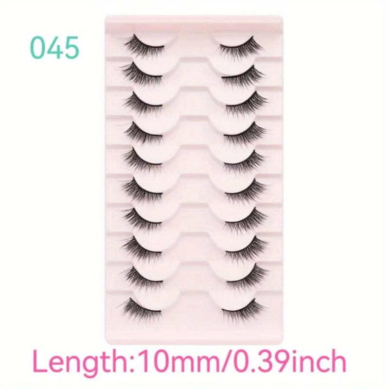 3D Faux Mink Hair False Eyelashes Thick Half Lashes