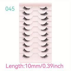 3D Faux Mink Hair False Eyelashes Thick Half Lashes