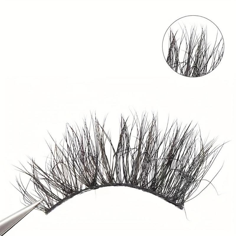 3D Faux Mink Hair False Eyelashes Thick Half Lashes