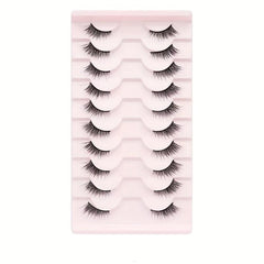 3D Faux Mink Hair False Eyelashes Thick Half Lashes
