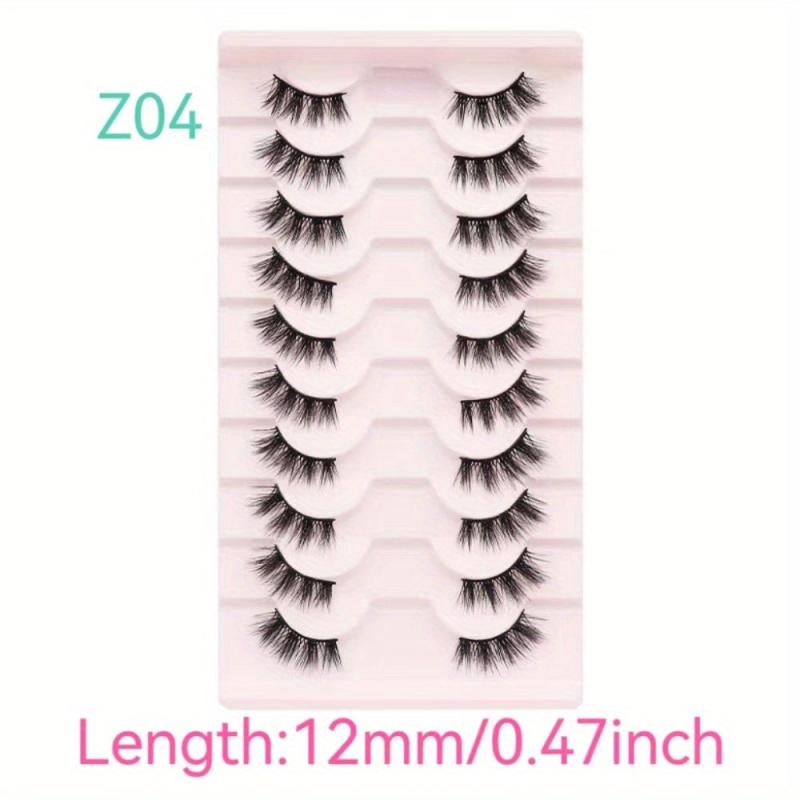 3D Faux Mink Hair False Eyelashes Thick Half Lashes