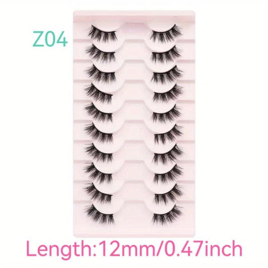 3D Faux Mink Hair False Eyelashes Thick Half Lashes