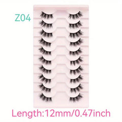 3D Faux Mink Hair False Eyelashes Thick Half Lashes