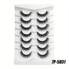 7 Pairs Faux Mink Lashes Volume Natural Soft Daily Wear