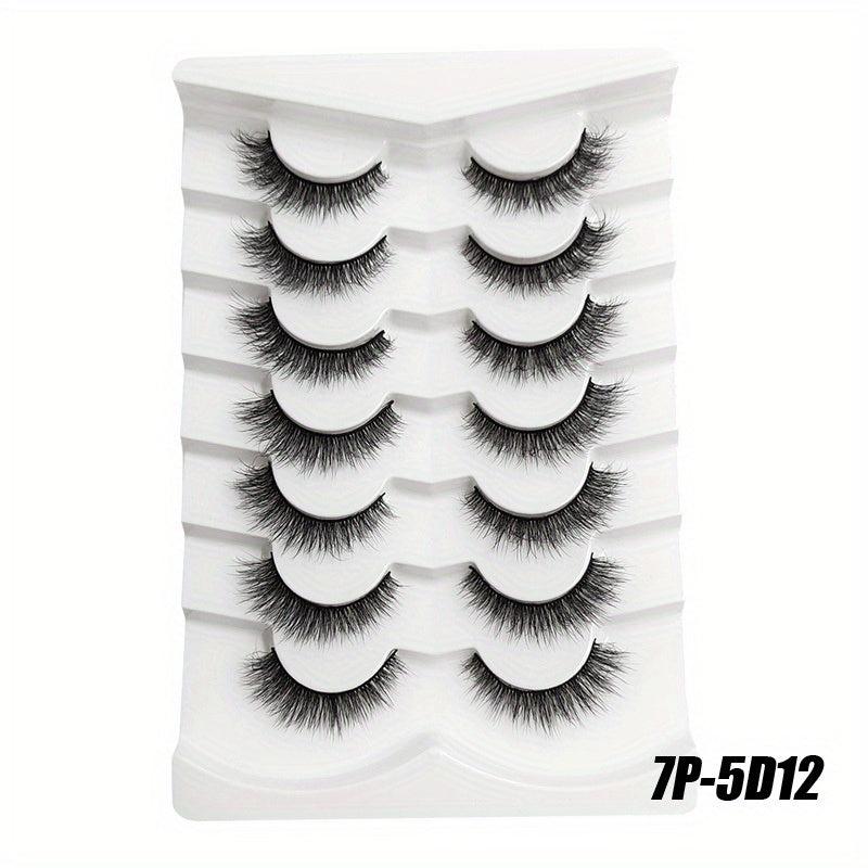 7 Pairs Faux Mink Lashes Volume Natural Soft Daily Wear