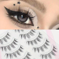 5 Pairs Natural Style Beginner False Eyelashes Mink Hair Long Extension