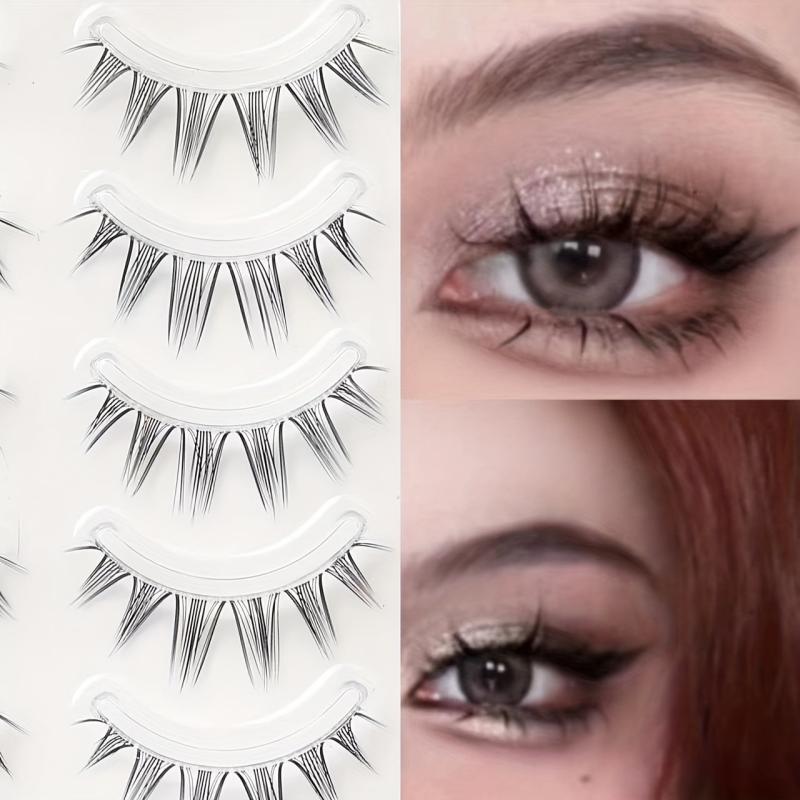 5 Pairs Natural Style Beginner False Eyelashes Mink Hair Long Extension