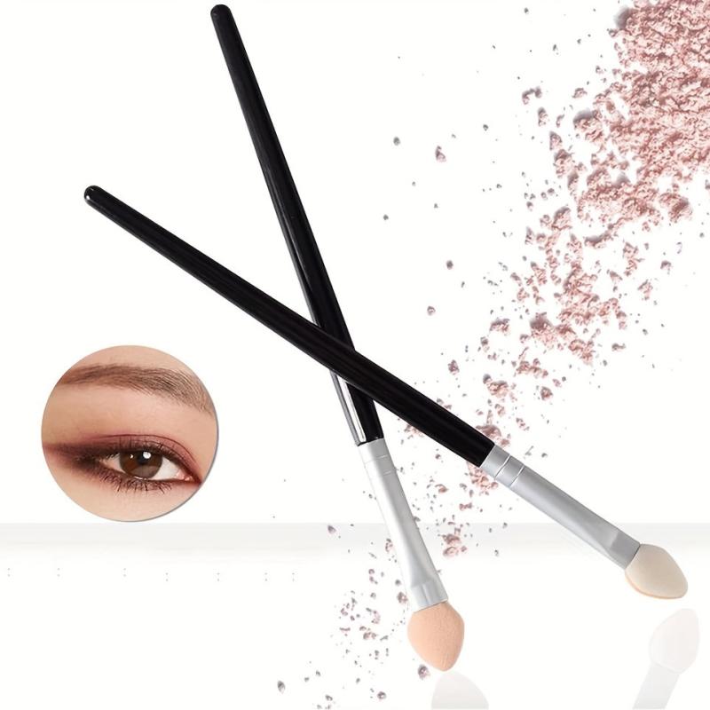 15pcs Rubber Cotton Eye Makeup Brushes with Two Sponge Applicator