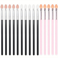 15pcs Rubber Cotton Eye Makeup Brushes with Two Sponge Applicator