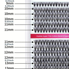 Fluffy Cluster Lashes 9-13mm Mixed Style False Eyelashes