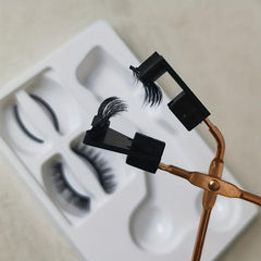 3D Magnetic False Eyelashes Cross Curling 2 Pairs Reusable Lashes