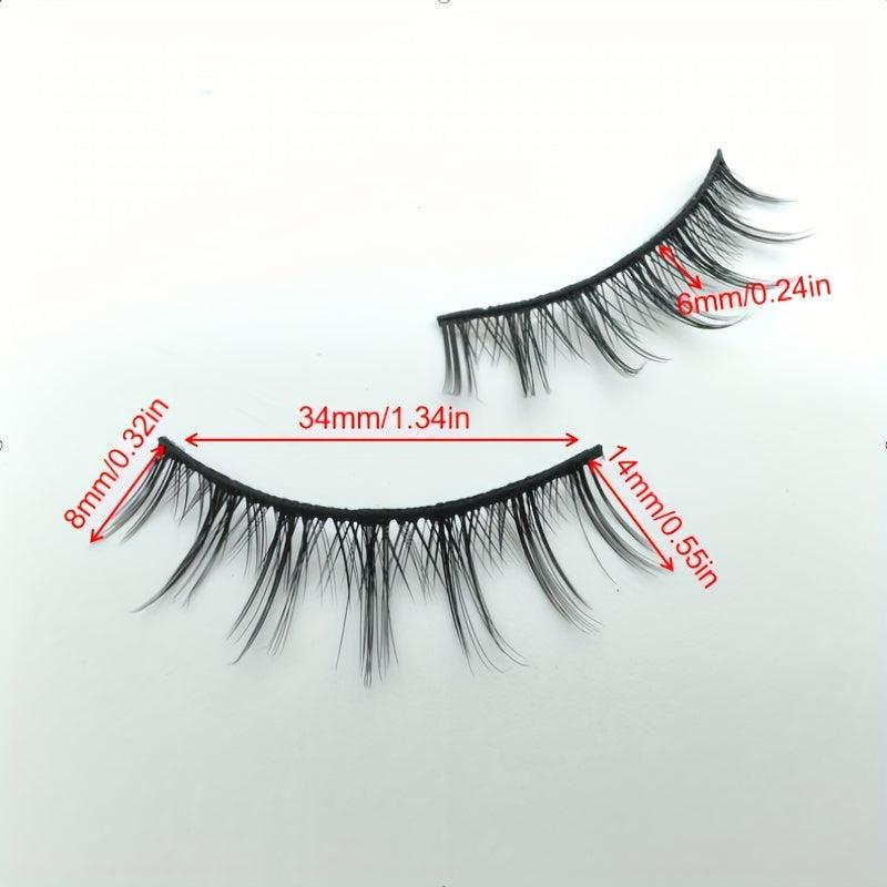 Natural Pointed False Eyelashes Makeup Tools 5 Pairs