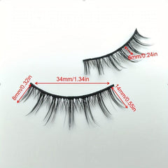 Natural Pointed False Eyelashes Makeup Tools 5 Pairs